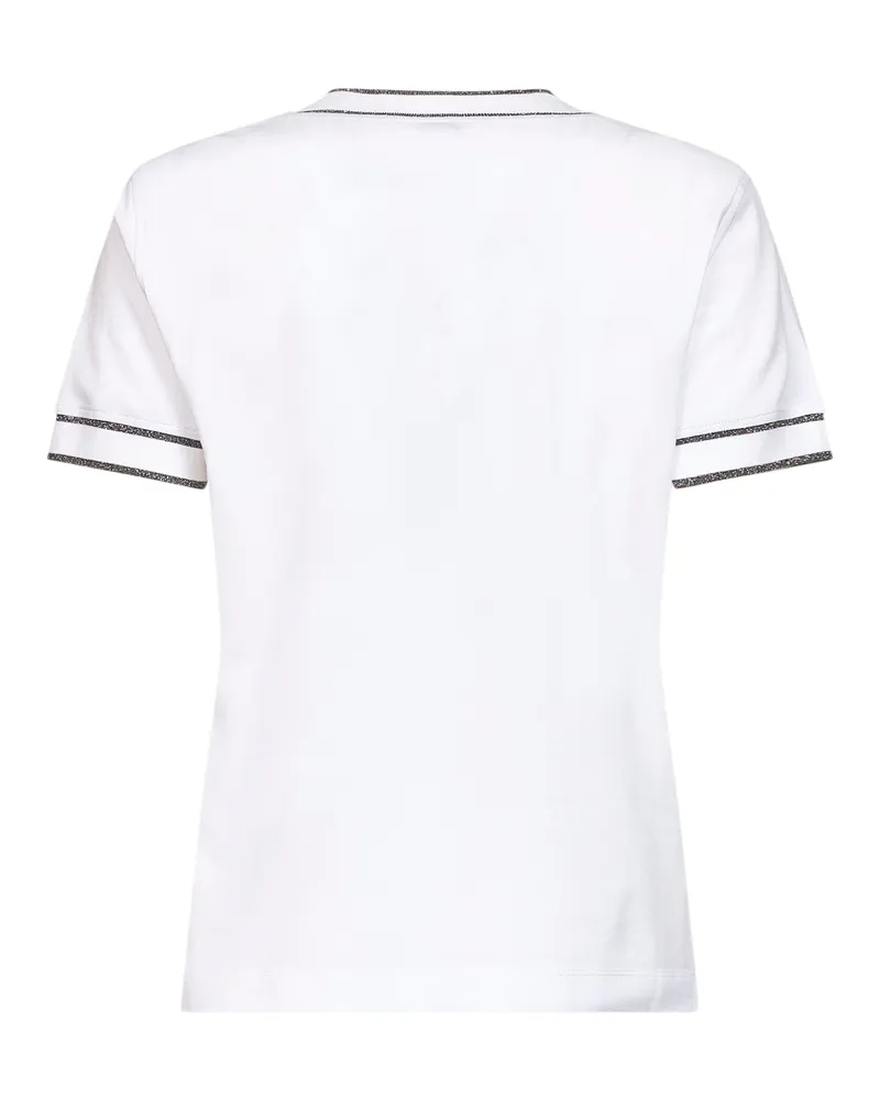 Brunello Cucinelli Women's T-Shirt Stretch Cotton Piqué White T-Shirts & Jerseys White