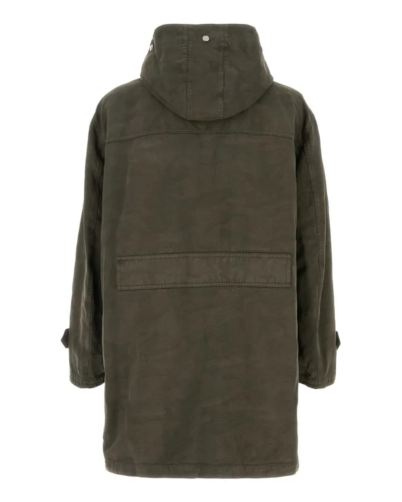 Fendi Cotton Parka Coat — Green Green