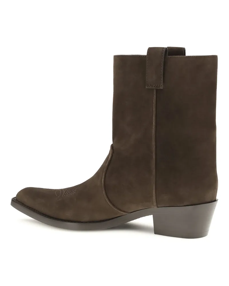 KHAITE Women's Ankle Boots Clive Ebony Calf Leather Ebony