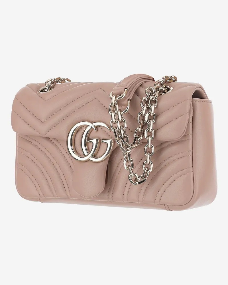 Gucci GG Marmont Nappa Leather Shoulder Bag — Pink Pink