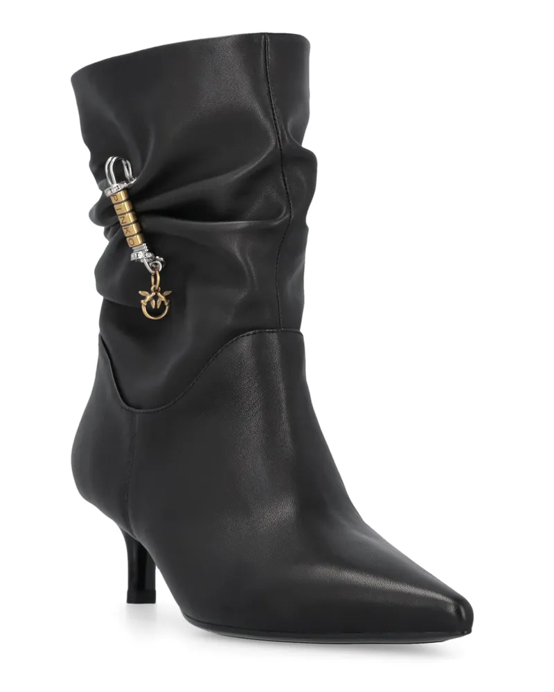 Pinko Women's Ankle Boots Nappa Leather Black Black