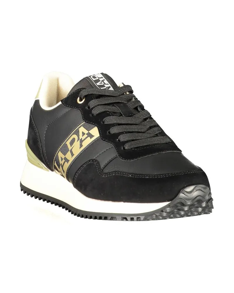 Napapijri Logo Lace-Up Sneaker — Black Black