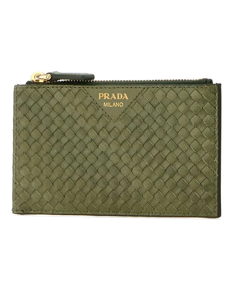 Prada Quilted Leather Card Case — Green Green