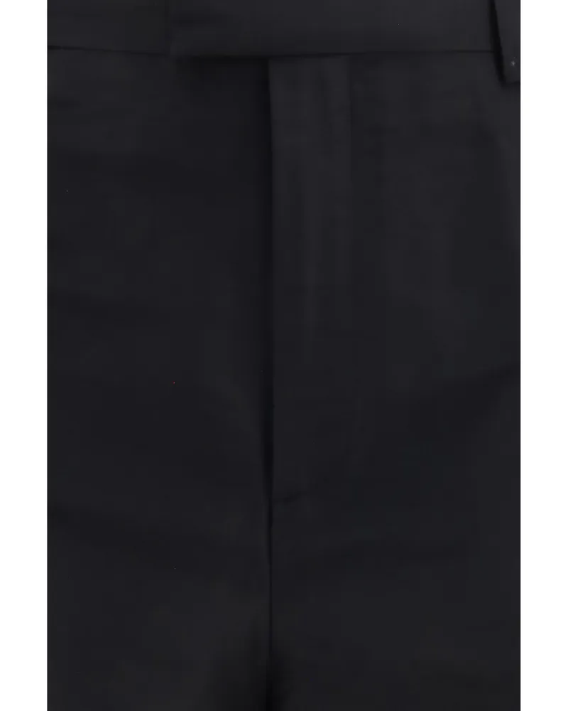 Gucci Women's Pants Silk Faille Black Trousers 
