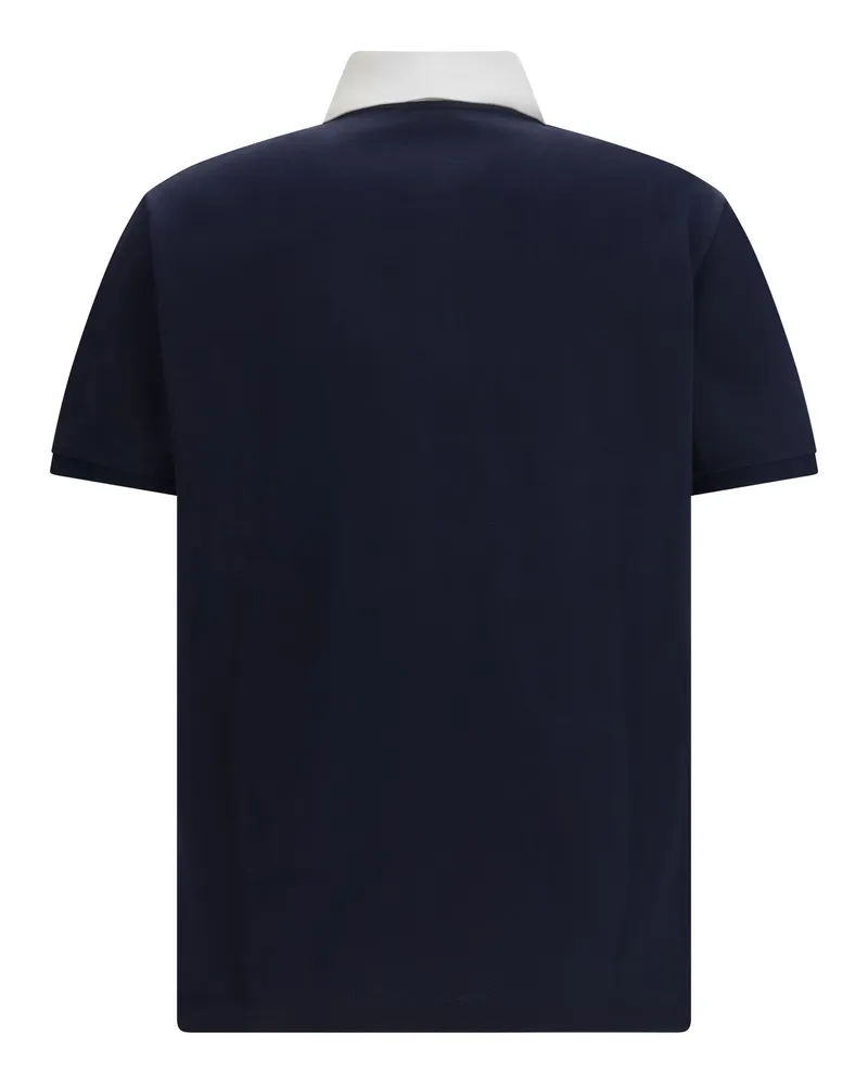 Gucci Men Piqué Polo Night Sky Cotton; Elastane Shirts T-shirts And Polos Navy