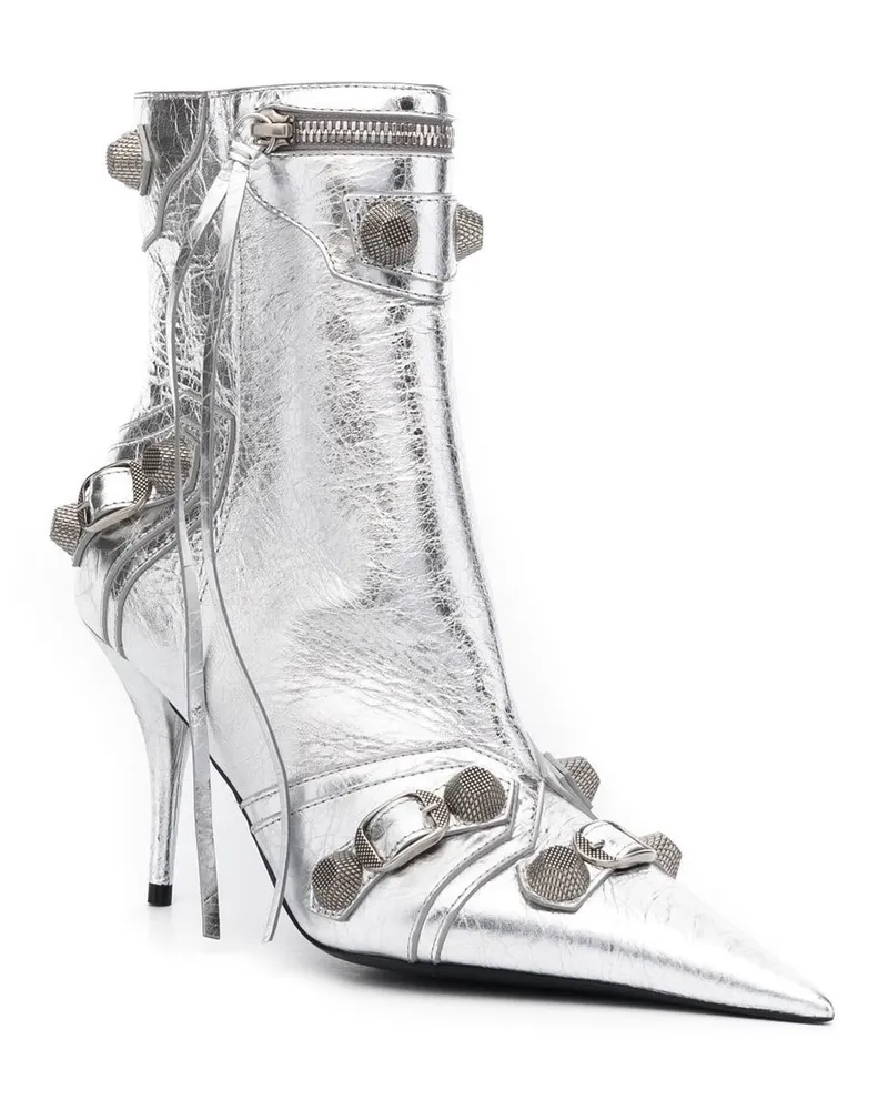 Balenciaga Cagole Ankle Boot — Silver Silver