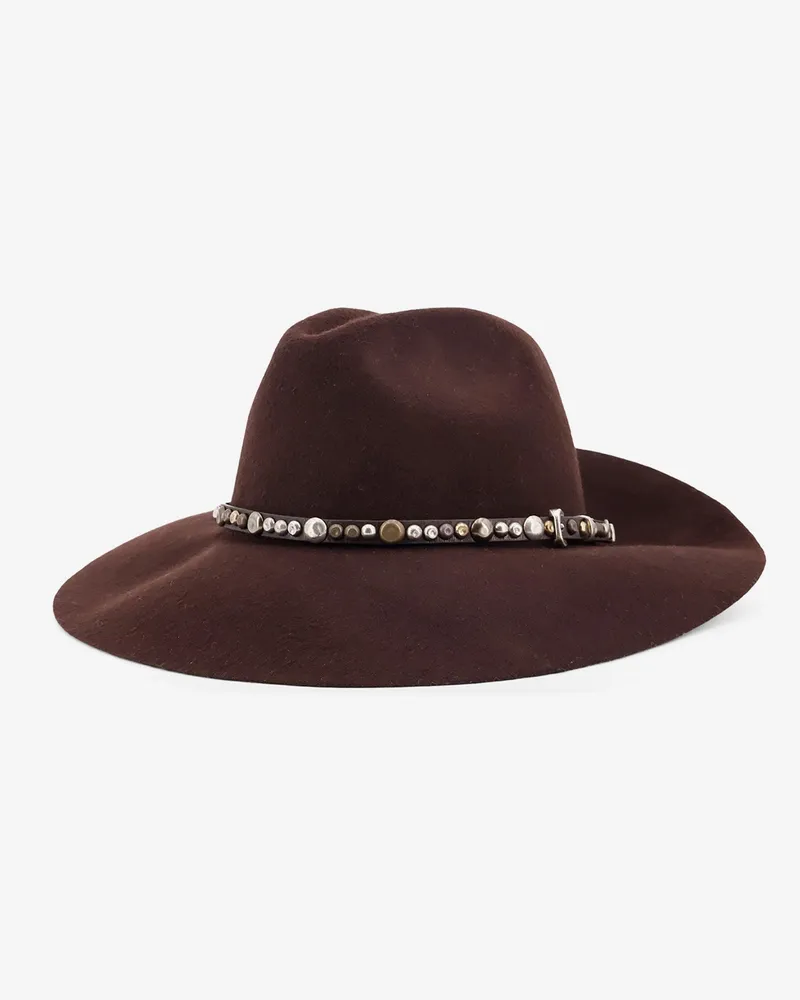 Golden Goose Women's Fedora Hat Brown Cotton Brown