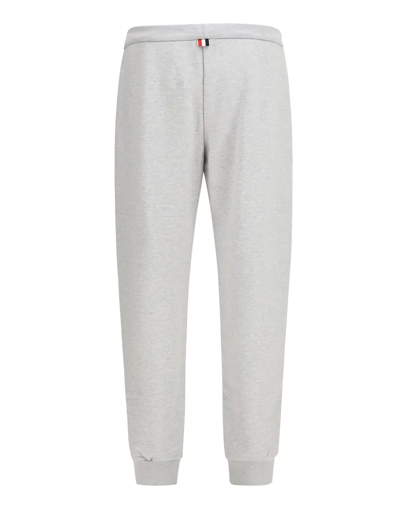 Thom Browne Loopback Bar Joggers — Gray Gray