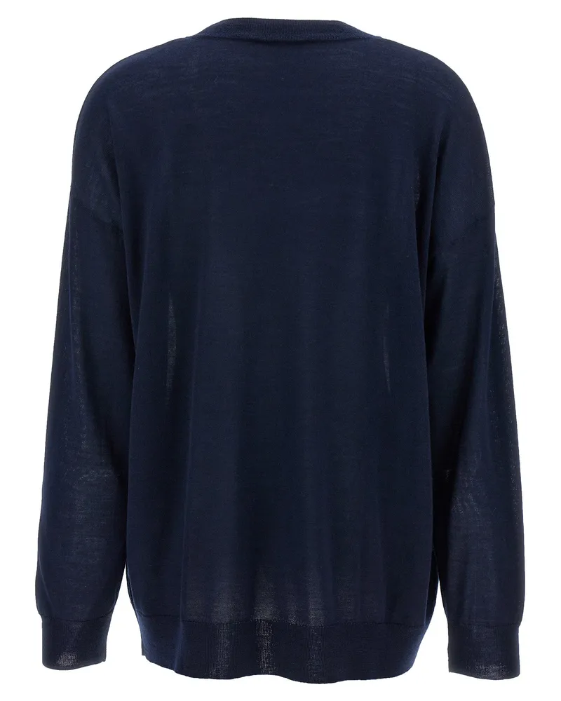 P.A.R.O.S.H. Wool Blend Crew-Neck Sweater — Navy Navy