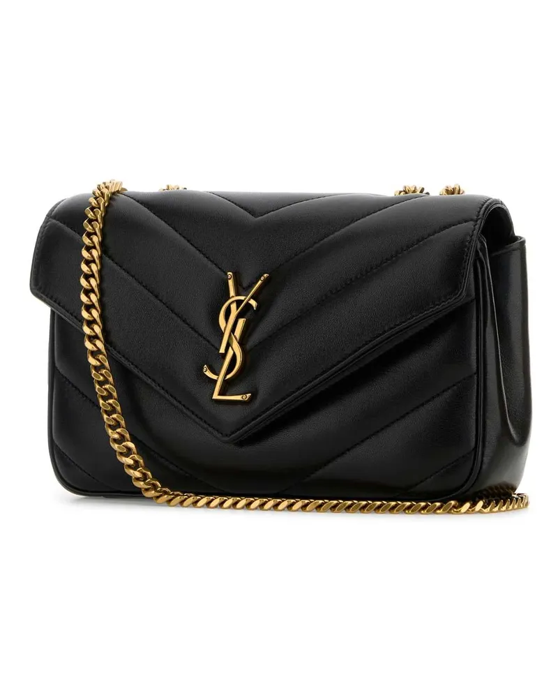 Saint Laurent Women's Black Leather Small Loulou Shoulder Bag Nero Borse A Tracolla Black