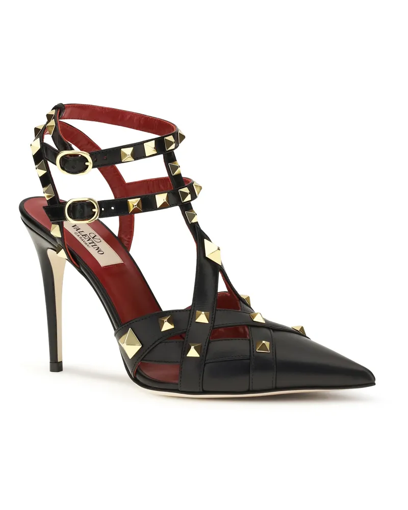 Valentino Garavani Women's Studdy Décolleté Kidskin Nero Goatskin-Hircus Goatskin Sandal Goatskin/hircus Black