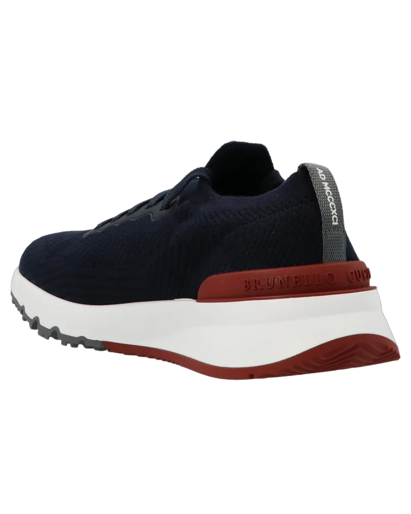 Brunello Cucinelli Runners Sneaker — Black Blue