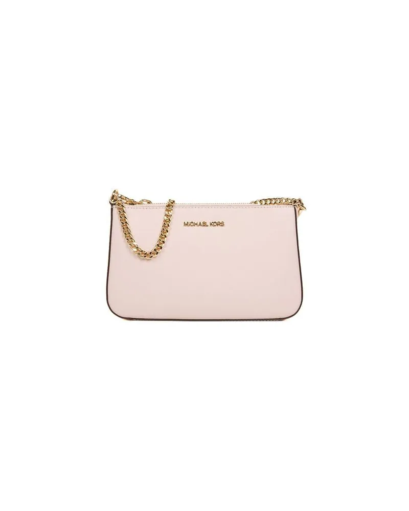 Michael Kors Women's Pouch & Card Holder Powder Blush Leather Pink