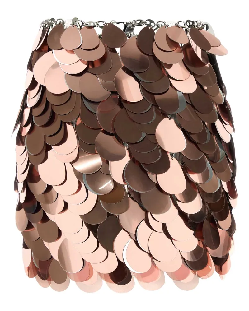Paco Rabanne Metal Sequin Mini Skirt — Pink Pink
