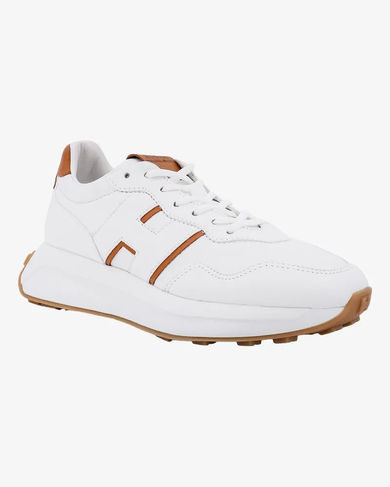 Hogan Women's Leather Sneakers With Side Logo White Trainers White