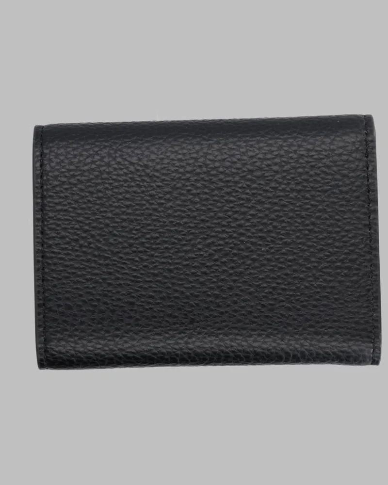 Vivienne Westwood Flap Closure Polyurethane Wallet — Black Black
