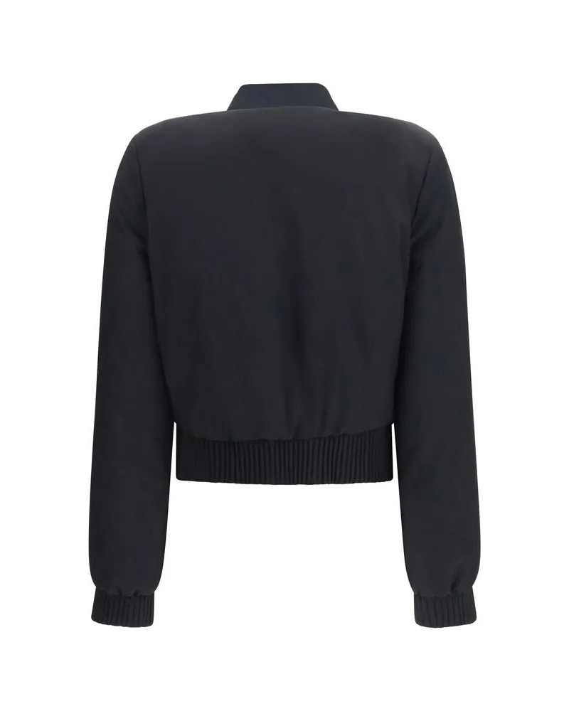 Alexander McQueen Women's Black Polyester Bomber Clothing Black