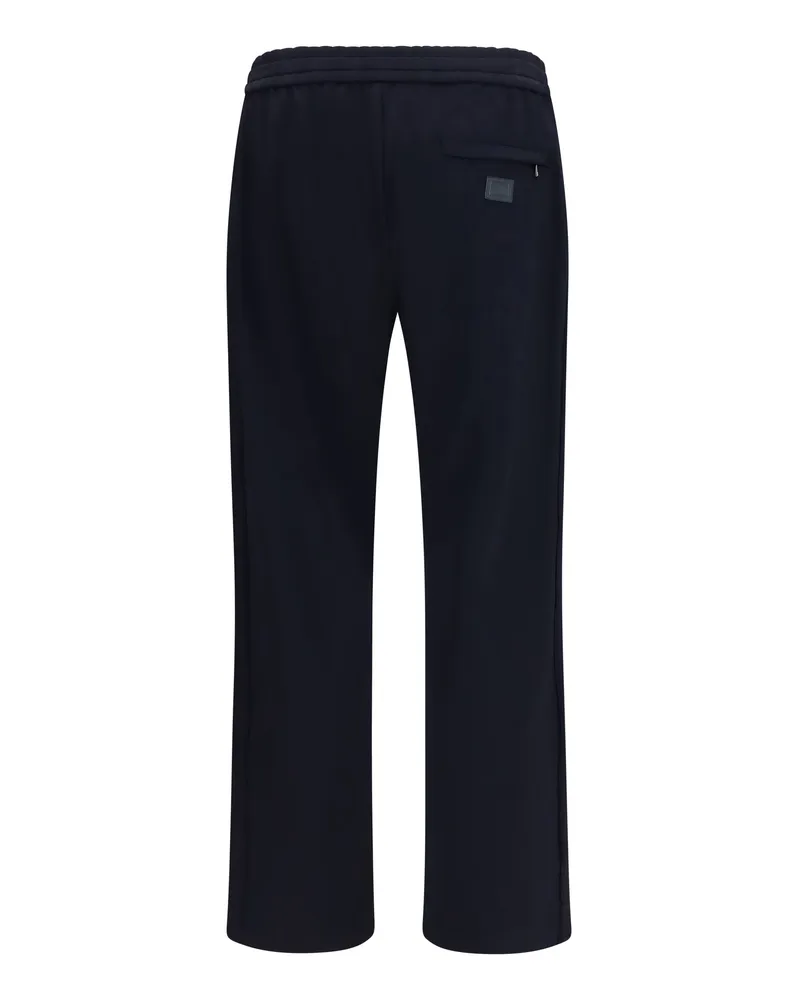 Dolce & Gabbana Men's Jersey Jogging Pants Blu Scurissimo 1 Polyamide; Elastane Trousers Navy