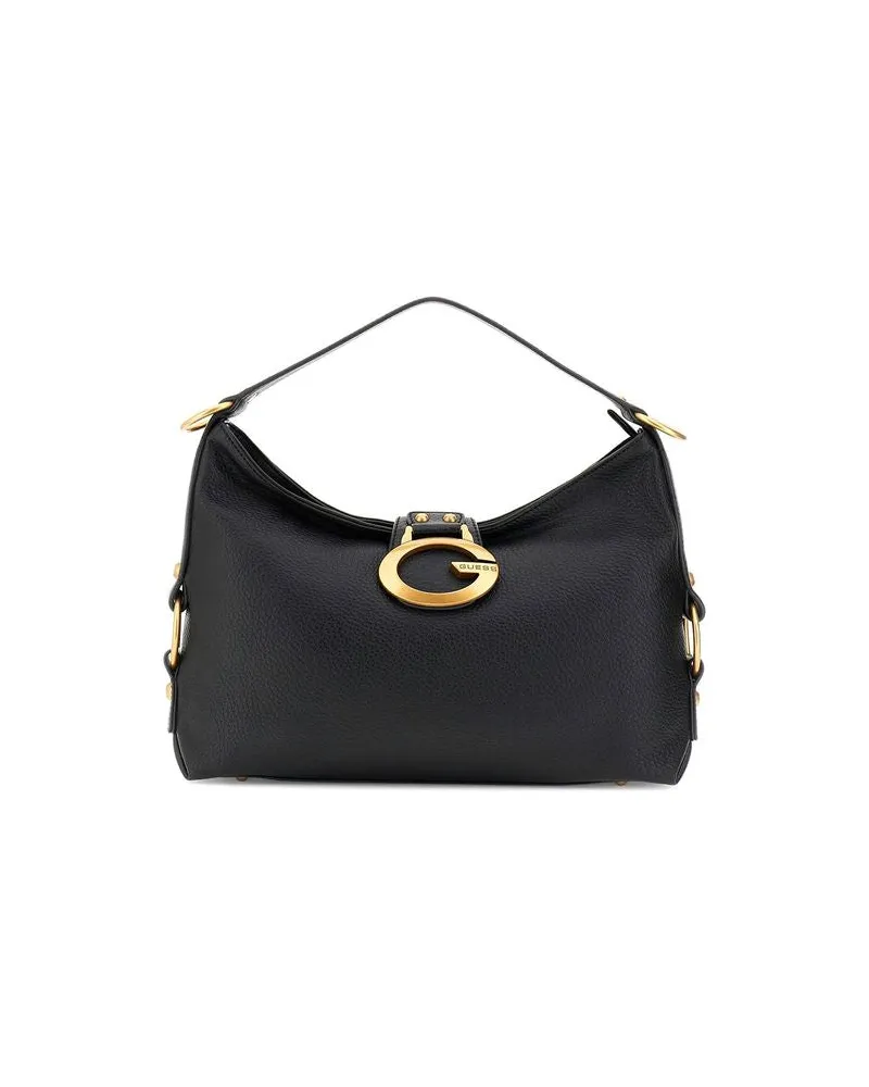 Guess Women's Shoulder Bag Black Polyurethane Shoulder-bags Black