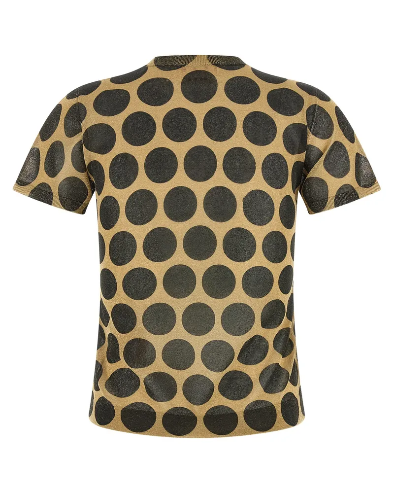 Marni Polka-Dot Knit T-Shirt — Yellow Yellow