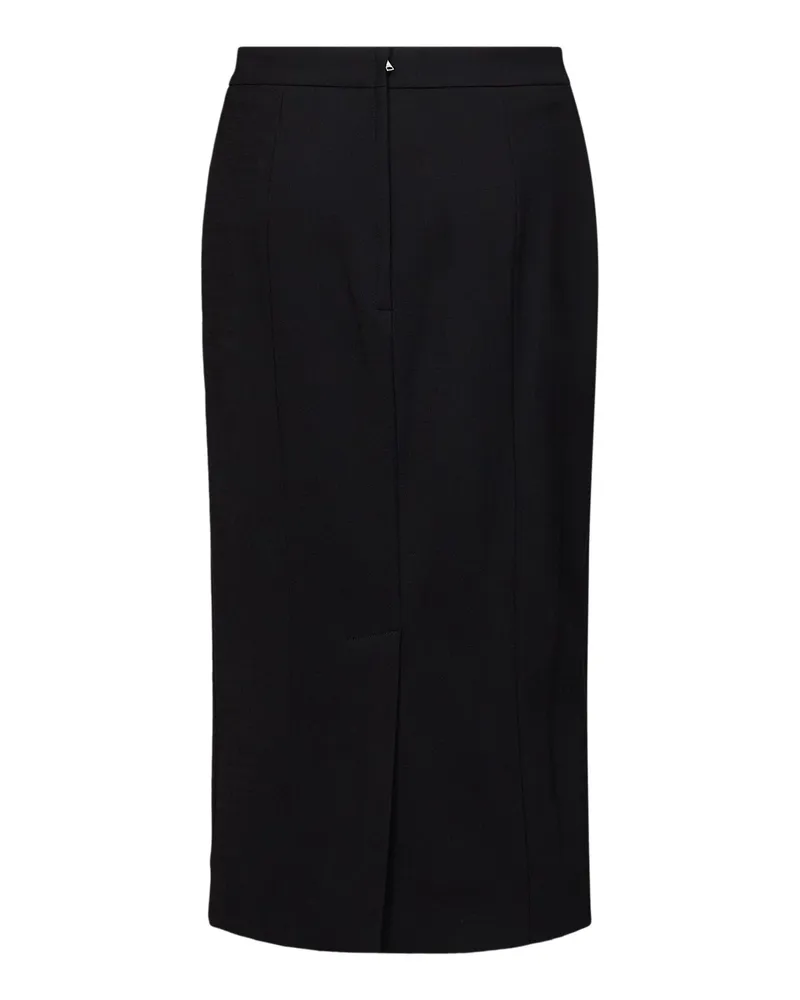 Dolce & Gabbana Virgin Wool Stretch Pencil Skirt — Black Black