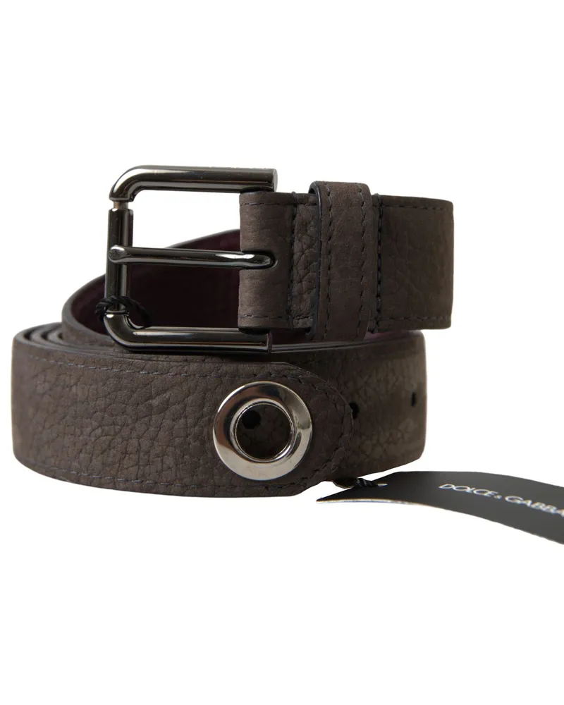 Dolce & Gabbana Men's Leather Metal Buckle Belt Brown Brown