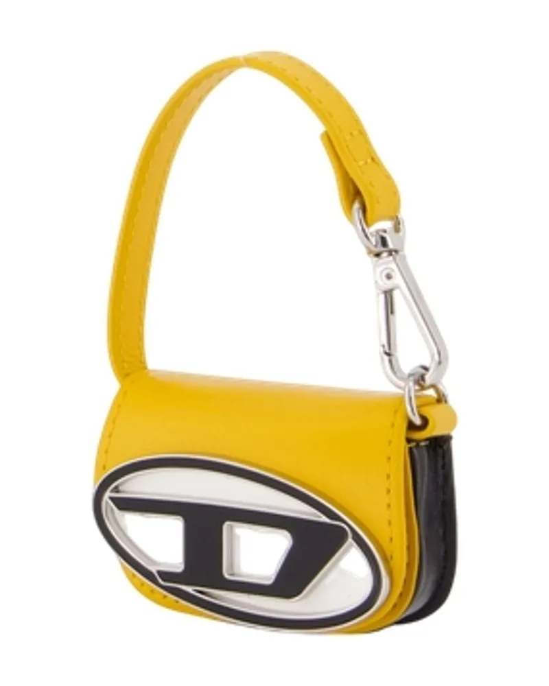 Diesel Women's 1dr Micro Charm Leather Yellow Cowhide Accessories Charms Yellow