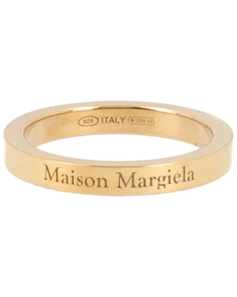 Maison Margiela Logo-Embellished Ring — Gold Gold