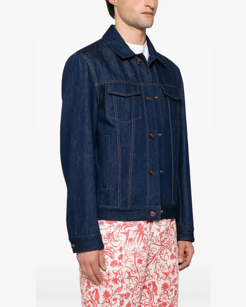 Kiton Women's Denim Jacket Blue Ss25 M Blue