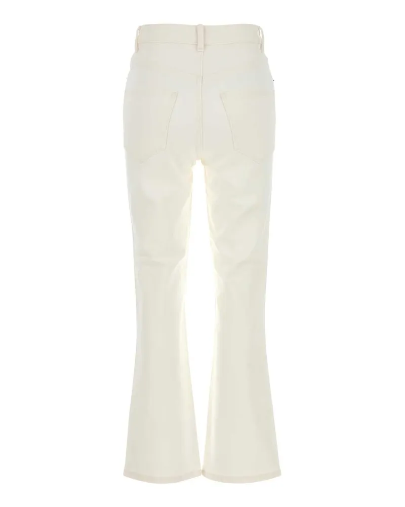 Tory Burch Women's White Stretch Denim Jeans Exterior: Cotton Elastane White