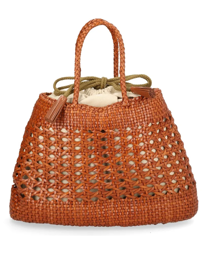 Dragon Diffusion Women's Shoulder Bag Santa Cano Buff Leather Orange