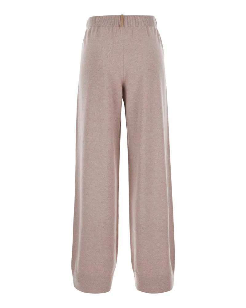 Fabiana Filippi Women's Trousers Wool And Silk — Beige Beige