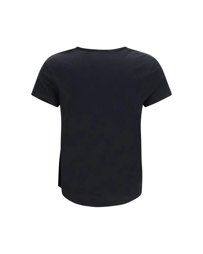 Fendi Women Black Cotton T-Shirt Black