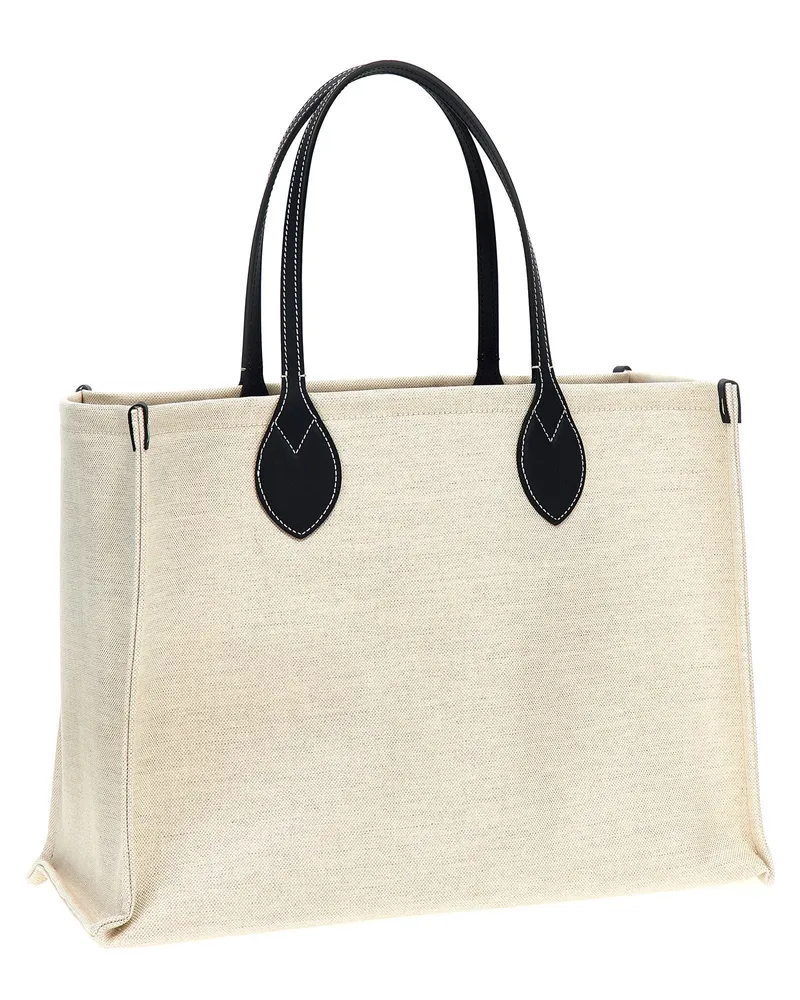 Gucci Logo-Print Canvas Tote Bag — Cream Cream