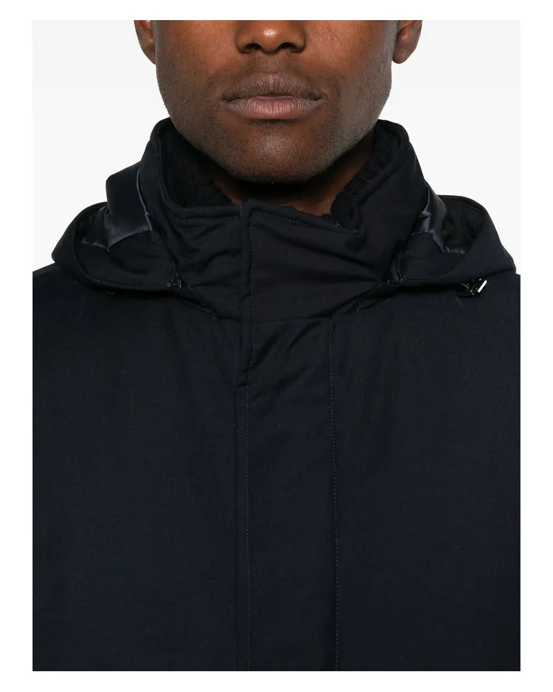 Herno Padded Hooded Down Jacket — Navy Navy