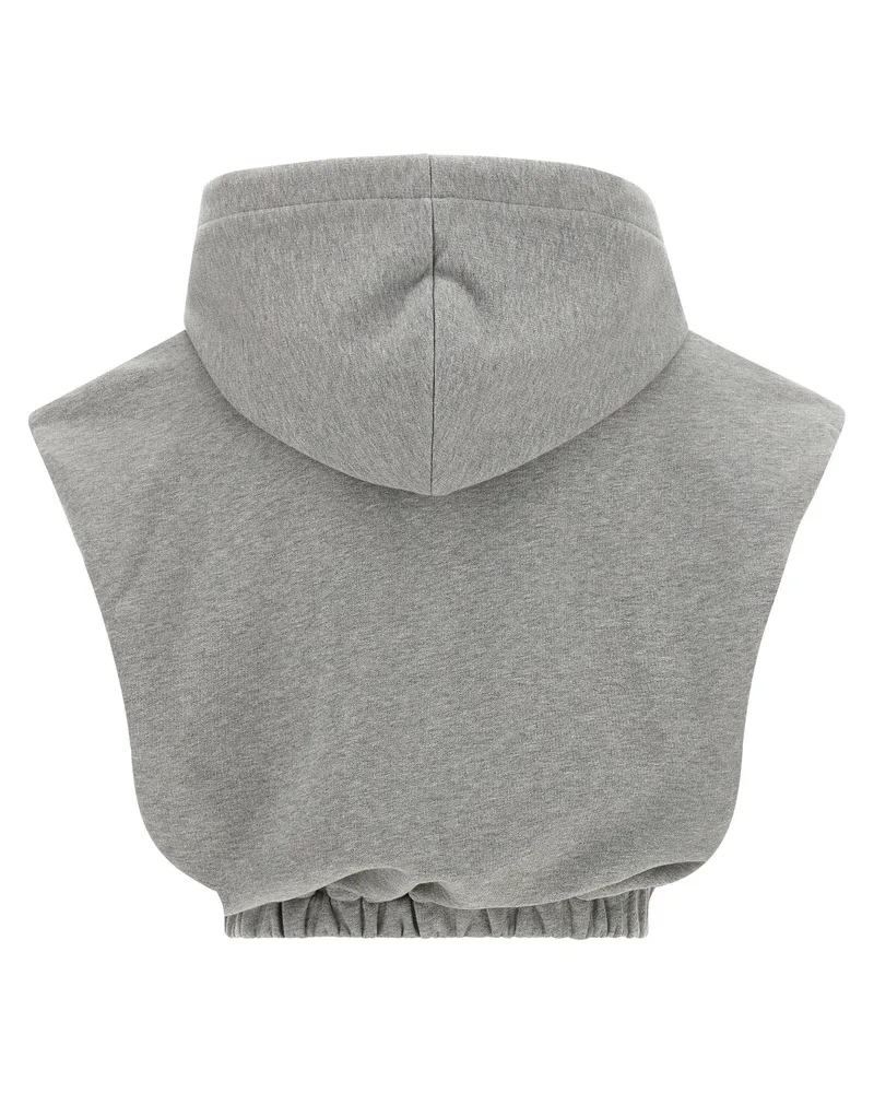 Fendi Women Gray Cotton Sweatshirt Clothing Gray