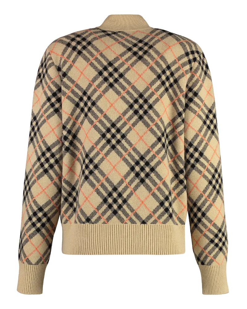 Burberry Women Zip Cardigan Sand Cashmere Cardigans Sweater Beige