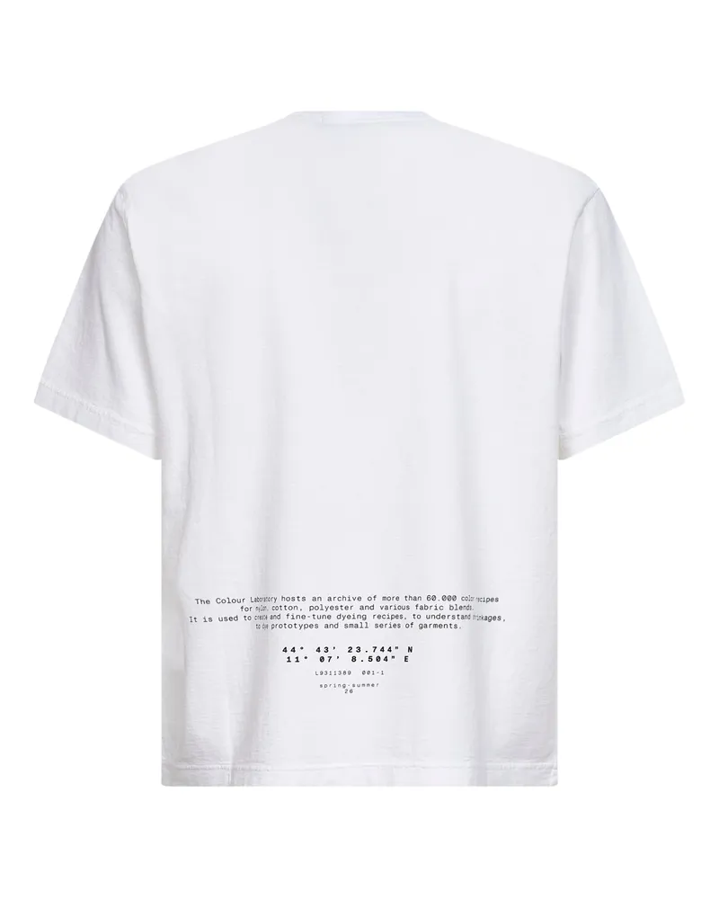 Stone Island Men's T-Shirt All Around Compass White Organic Cotton T-Shirts And Polos White