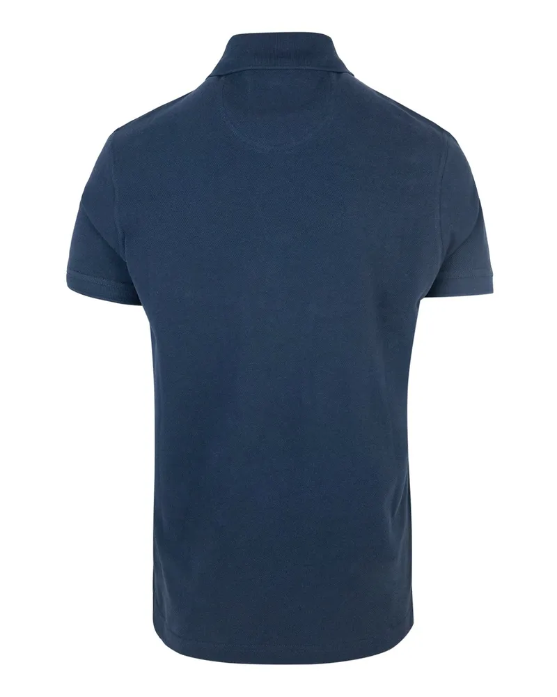 Barbour Piquet Cotton Polo Shirt — Blue 