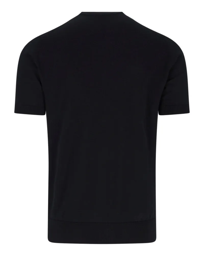 John Smedley Men T-Shirts And Polos Black Cotton Black