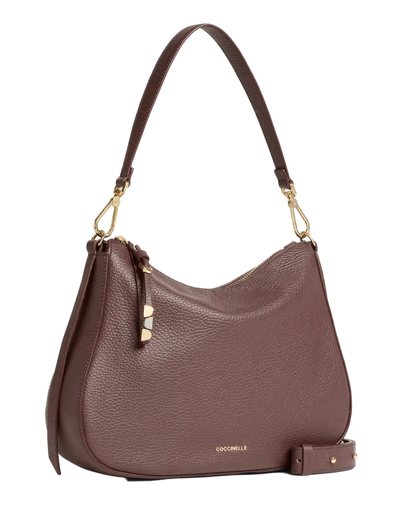 Coccinelle Women's Shoulder Bag Nory Berry Leather Bovine Brown