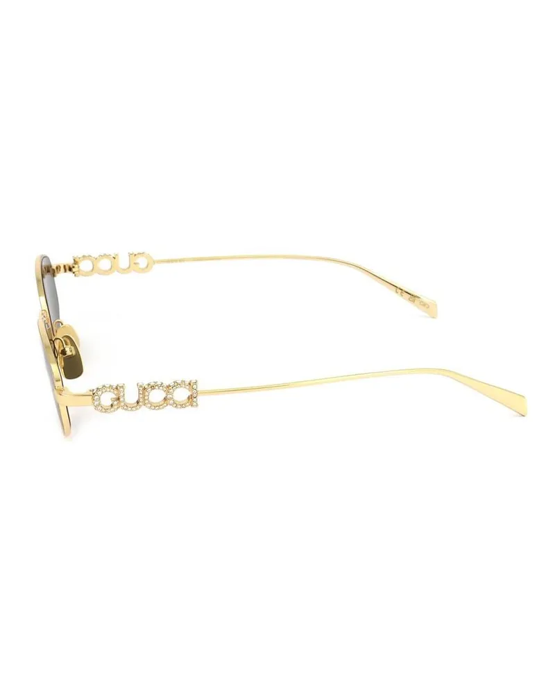 Gucci Women's Sunglasses Gold-Grey Metal Eyewear - Gold/grey Gold