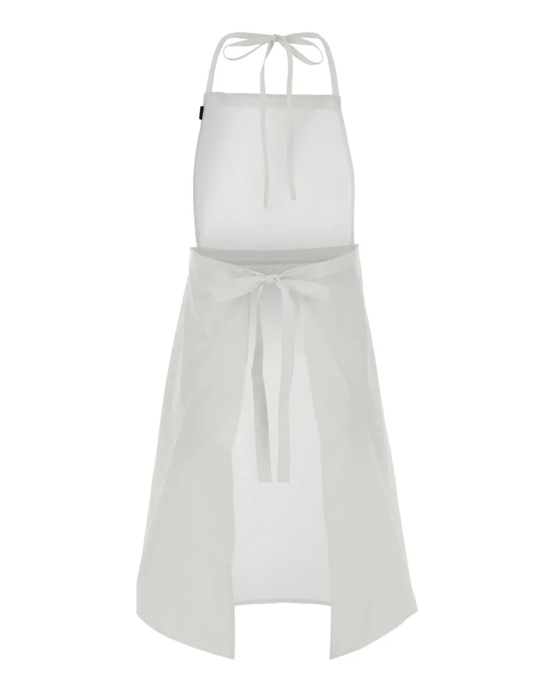 Miu Miu Halter Poplin Dress — White White