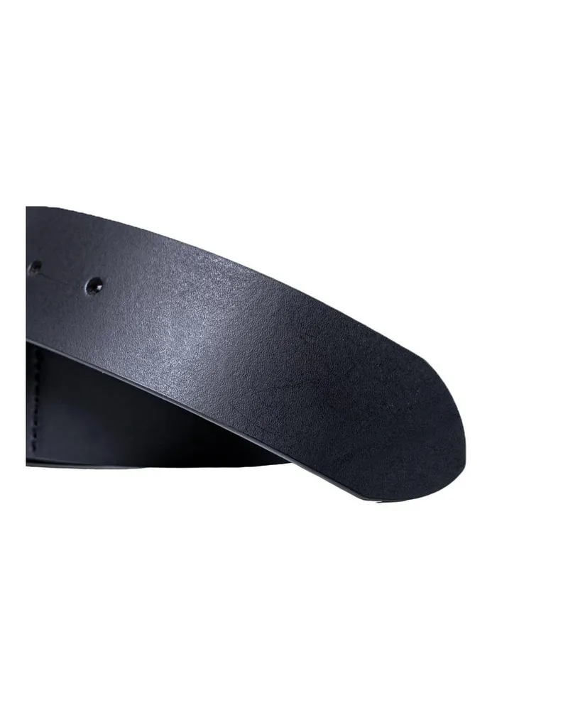 Armani Exchange Leather Regular Belt — Black Black