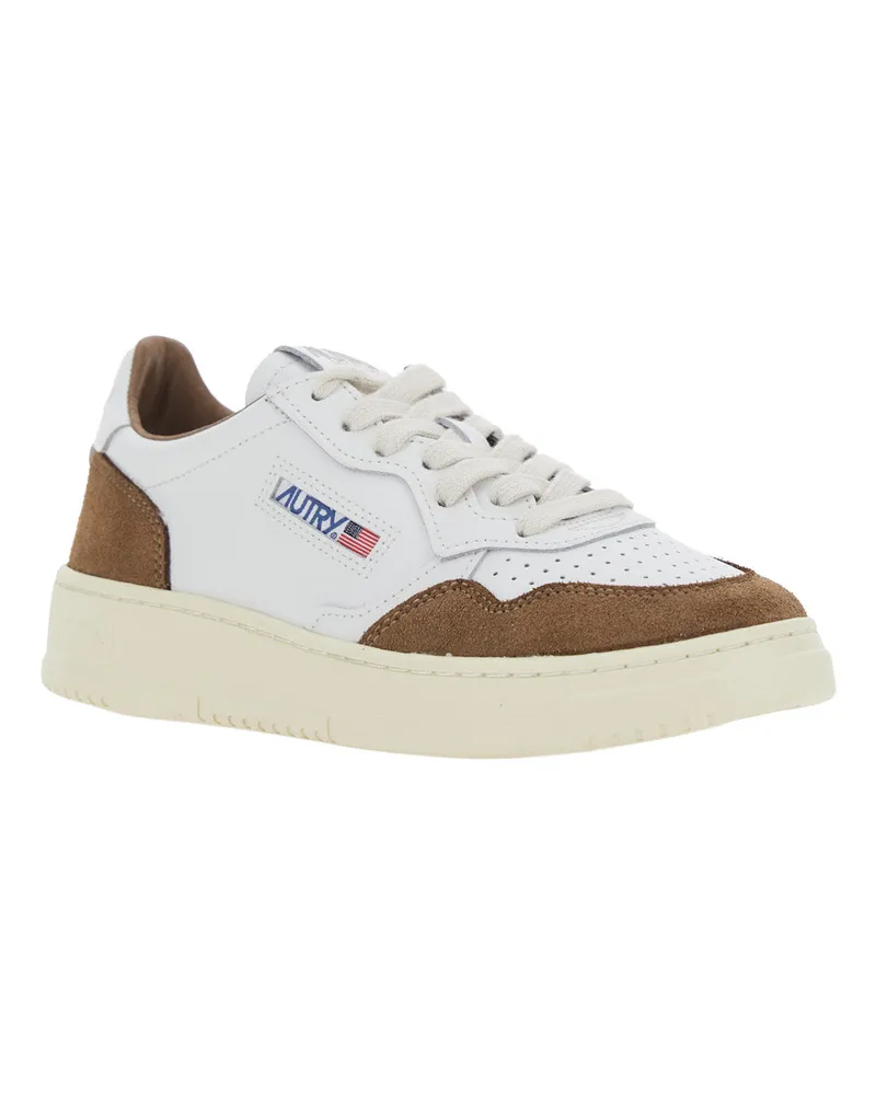 AUTRY Women's Low-Top Sneakers Medalist White Leather Cow Trainers White