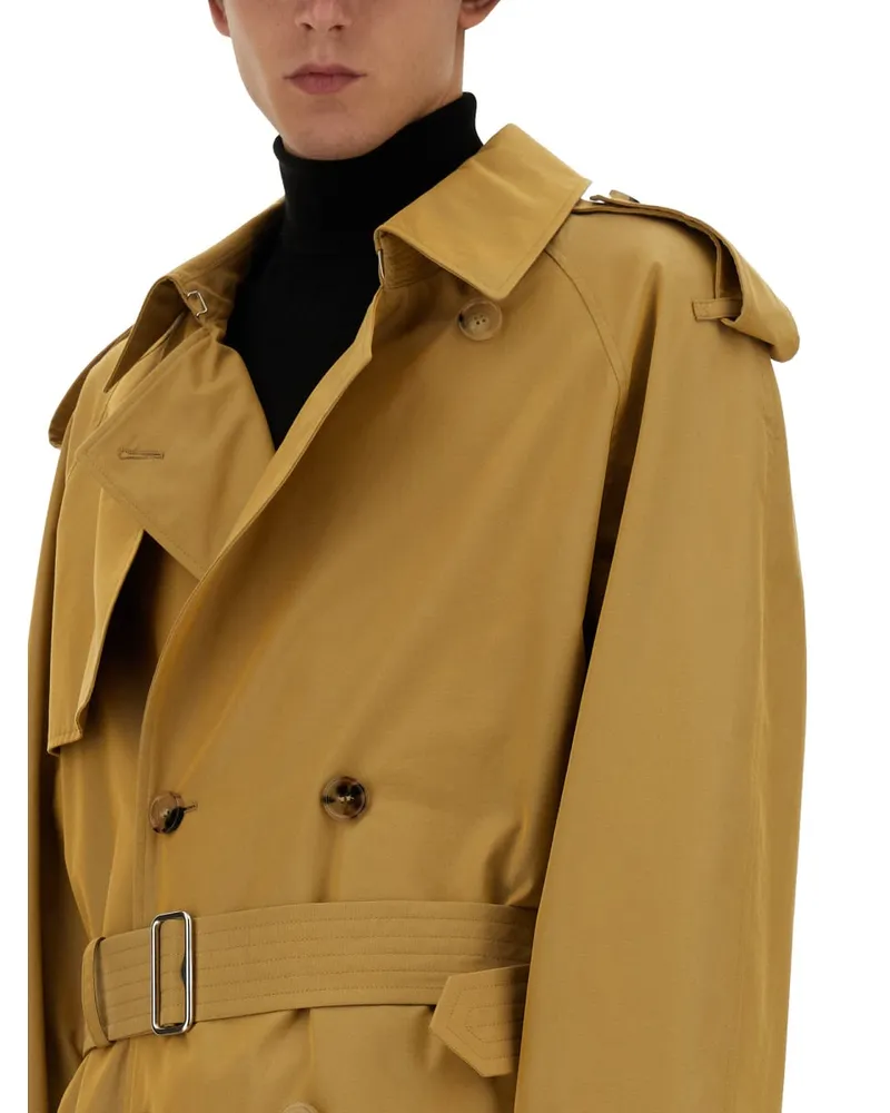 Burberry 100% Cotton Trench Coat — Beige Beige