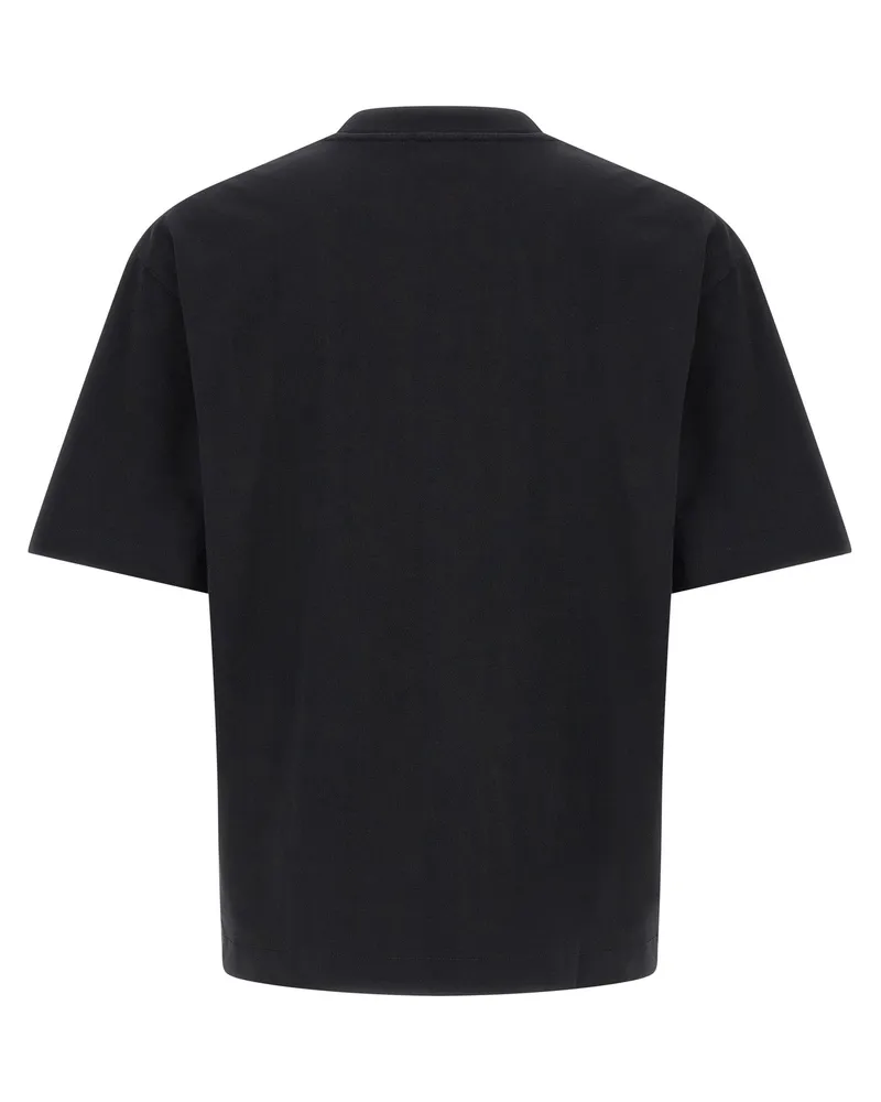 OFF-WHITE Men's Bicolor Cotton T-Shirt Black
