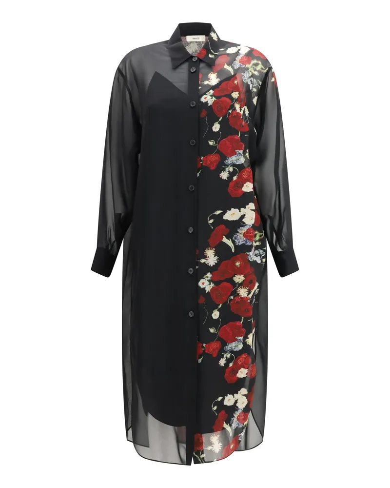 KHAITE Women's Dress Gloria Black-Red Silk Black/red Black