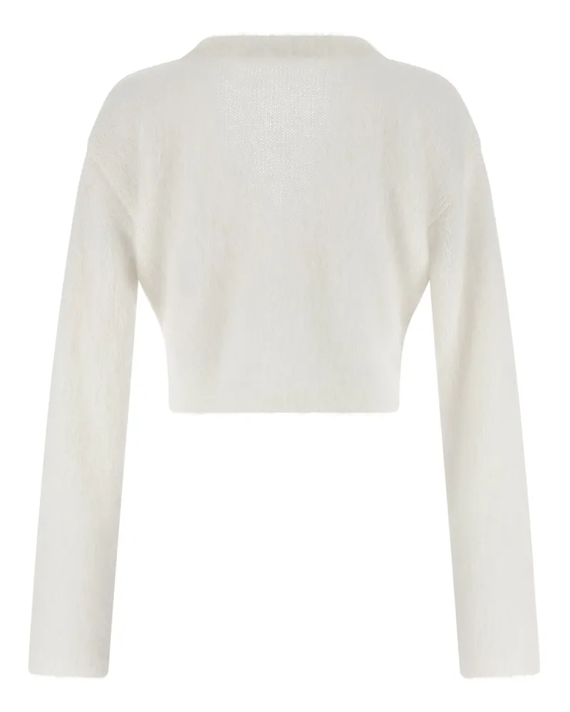 Alessandra Rich Women's White Wool Cardigan Clothing White
