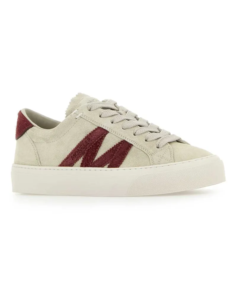 Moncler Women's Sand Suede Monaco2 Sneakers 20c Beige